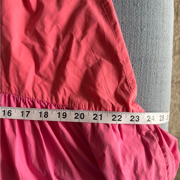 Peter Som Collective color block three tier ribbon strap pink Midi Dress - Picture 11 of 12